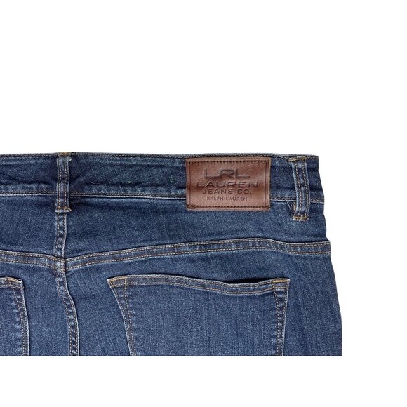 Lauren Ralph Lauren Women's Heritage Jean Size 12 Classic Straight Leg Dark Wash - Picture 3 of 12